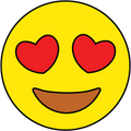 Heart eye emoji 